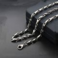 Fashion new titanium steel round melon sub-chain tapered chain men's wild stainless steel necklace jewelry. 