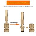 High Pressure Hose Nozzle Adjustable Garden Sprayer Power Spray Nozzle Brass Water Hose Nozzles for Garden. 