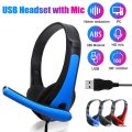 USB Wired Headphones Universal PC Gaming Headset With Microphone Noise Reduction Gamer Earphone Helmet For Laptop Computer. 