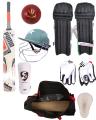Premium Sports Pack of 8 Cricket Kit For 9-14 Year Kids (Hard Bat + Hard Ball + Junior Gloves + Cricket Kit Bag + Helmet + Under Guard + Leg Pads + Elbow Pads). 