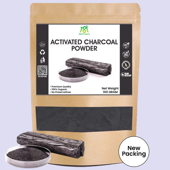100 % Natural & Pure Activated Charcol Fine Powder  | Charcool / Cahrcol / Charcol - 100 Gram