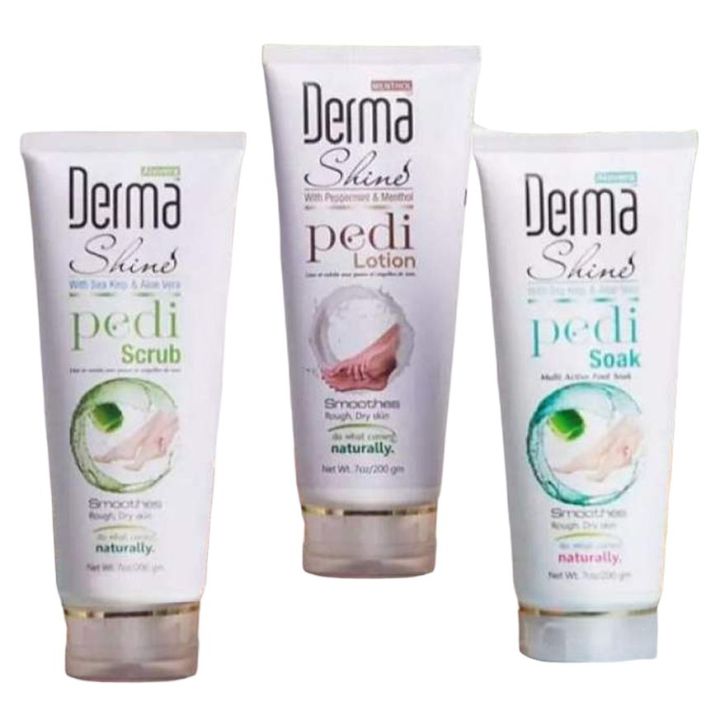 DERMA SHINE MENI/PEDI KIT (3 TUBES) 70 ML EACH.