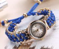 Luxury Diamond Bracelet Watch For Girls | Gold Quartz Gift Rope Wrist Watches For Girls | Stylish Bracelets Rope Watches For Women |. 
