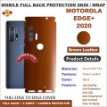 MOTOROLA EDGE PLUS 2020 FULL BACK 360 premium Protection Skin Wrap full cover Premium Quality. 