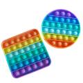Pack Of 2 Silicon Multicolor Push Popit Toy For Kids and Toddlers. 