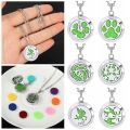 20MM Fashion Jewelry Men Women Unisex Essential Oil Diffuser Necklace Fragrance Locket Aromatherapy Pendant Aroma Charms. 