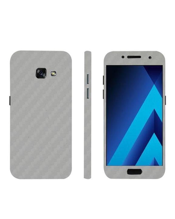 Samsung Galaxy A5 2017 Silver Carbon Fiber Texture Mobile Skin