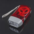 Emergency mini self-charging hand pressing 3 led hand crank flashlight outdoor camping lights manual generator torch light. 
