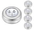 SP Dealz Wireless LED Puck Light, Stick-Anywhere Closet Portable Tap Push Button Stair-Wall Lights for Cabinet, Hallway, Bathroom, Bedroom, Kitchen, 3 Battery Operated Low White Light, Pc1. 