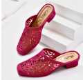 Glimmer - Rubber soft block heel shoes for women - Beautiful block heel cut shoes for girls for summers. 