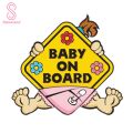 Baby on Board Car-Styling Vehicle Body Windshield Reflective Sticker Decals. 