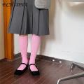 ECHIDNA Women Knitted Stockings Japanese Style Warm Winter Calf Socks for Women Anti-slip Elastic School Girl Stockings less Than Women Long Socks. 