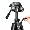 5 Feet Black Professional Tripod Stand Aluminum Alloy Foldable Portable Photography Tripod for Mobile Phone and Camera. 