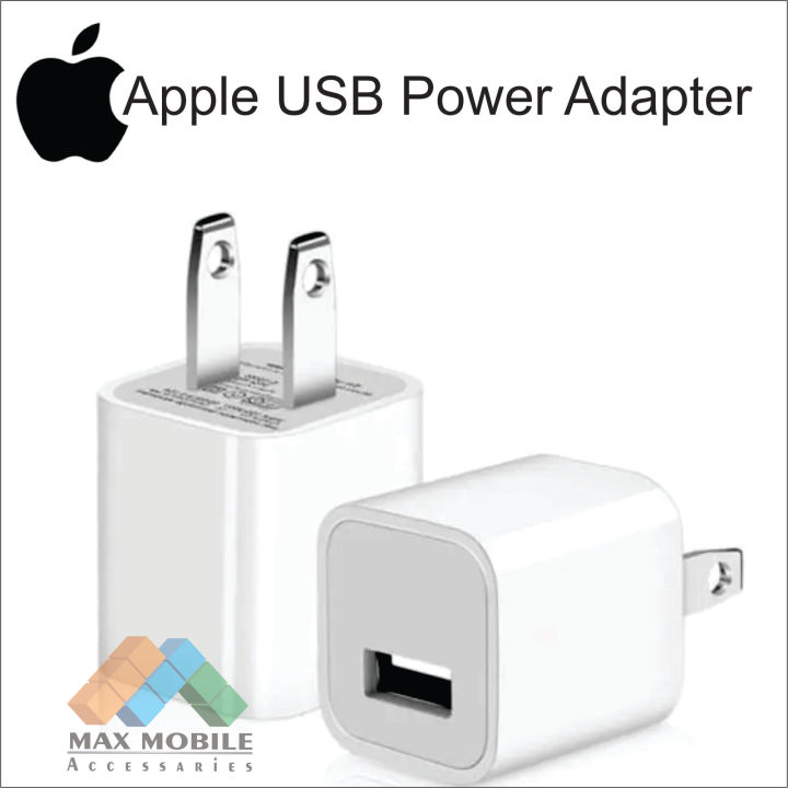 iphone 5watt USB Power Adapter 2 Pin/ Original Quality Charging Adapter | Wall Charger Compatible for iPhone | Compatible iPhone Charger - 5W