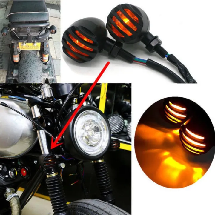 Motorcycle Metal Indicator Old Style Grill Type Cafe Racer Style Bike ...