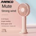 ARMICO Summer Portable USB Mini Fan Hand Held Fan Rechargeable Battery Handheld Fan 3 Speed Personal Desk Table Fan with Base, 8-12 Hours Operated Small Makeup Eyelash Fan for Women Girls Kids Outdoor. 