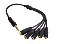3.5mm 3 Way Port Aux Multi Headphone Earphone Audio Splitter Adapter 3.5mm Jack HUB Spliter Cable Extender 1 Male To 3 Female 3. 