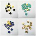 12 Pcs Square Plastic Beads 10mm in Various Colors. 