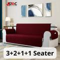 Quilted Sofa Cover - 7 Seater (3+2+1+1 With Side Pockets) - Sofa Runner - Sofa Protector Coat. 