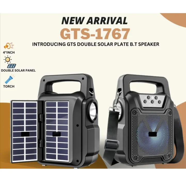 GTS%201767%20Solar%20Charging%20Wireless%20Bluetooth%20Speakers%20-%20MP3%20Music%20Player%20-%20SD%20Card%20FM%20Radio%20USB%20Rechargeable%20Speaker%20-%204%20inch%20Drive%20Size%20-%20Greatnice%20BEST%20Quality%20loudspeaker%20Sound%20Players%20Double%20Solar%20Wireless%20Speaker%20%E2%80%93%20LED%20Light%20Flashlight%20Portable%20Speaker%20-%20Image%203