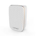 LDNIO A2204 2 in 1 12W Dual USB Interface Travel Charger Mobile Phone Charger with 8 Pin Data Cable, UK Plug. 