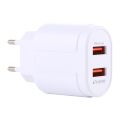 LZ-022 5V 2.4A Dual USB Ports Travel Charger, EU Plug. 