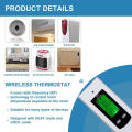 NASHONE Wireless Thermostat RF Plug Digital Temperature Controller with Heating and Cooling Mode. Remote Control-Built in Temperature Sensor. 3680W OPS100N+OTS100N - (White). 