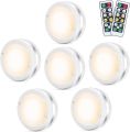 Under Cabinet Lights, Bawoo Wireless LED Puck Lights Remote Control, 4000K Natural White Brightness Dimmable Battery Powered Touch Closet Cupboard Kitchen Wardrobe Lights, 6 Pack (White)Under Cabinet Lights, Bawoo Wireless LED Puck Lights Remote Control,. 