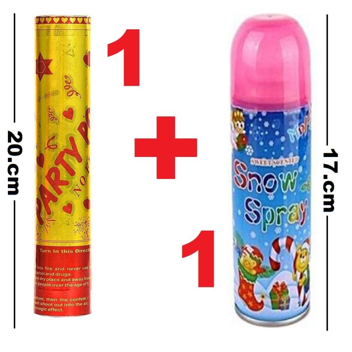 Party Popper with Snow Spray, Combo Deal, For Birthday, weddings & Parties