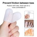 Soft and breathable big toe protector silicone toe sleeve with holes, suitable for corns and calluses blister toe separator. 