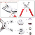 Metal Snap Buttons Plier, Metal Snap Button Plier Set with  Snaps, Metal Snaps for Sewing, DIY Metal Snap Button Kit with Plier Tool,, 9.5mm Ring Buttons, Easy-Use Hand Press Machine for Crafts & Clothing. 