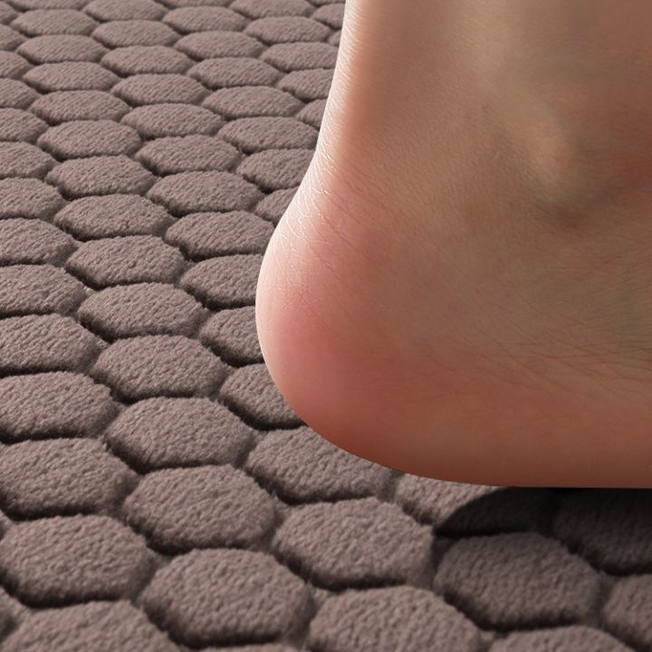 Microfiber%20Bedroom%20mat,%20Bathroom%20mat,%20Bath%20Rug%20Non%20Slip%20Floor%20Mat%20Water%20absorbent%20sponge%20bath%20mat,%20Ultra%20soft%20Washable%20Coral%20Fleece%20Mat%20%20-%20Honeycomb%20embossed%20foam%20-%20Image%204