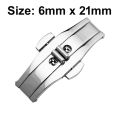 Replacement Tool Butterfly Lock  Double Push Button Lock Folding Clasp for Watch Band Steel Chain Lock. 