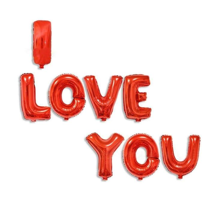 I LOVE YOU Foil Balloons in RED / GOLDEN Color For Anniversary ...