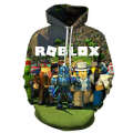 New printed Roblox with hooded pullover couples fashionable hoodie for trendy men. 