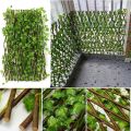 Extension Type Garden Buildings Fence Artificial Green Leaf Branch Bucolic Mula Net Wooden Home Restaurants Wall Decoration. 