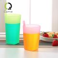 Quorrae Kids Cup Translucent Infant Baby Sip Cup with Built in Straw Mug. 