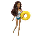 32cm Fashion Articulated Black Barbie Doll Dark Skinn Body with Ethnic Print Clothes Dolls for Girls African Popcorn Hairstyle. 