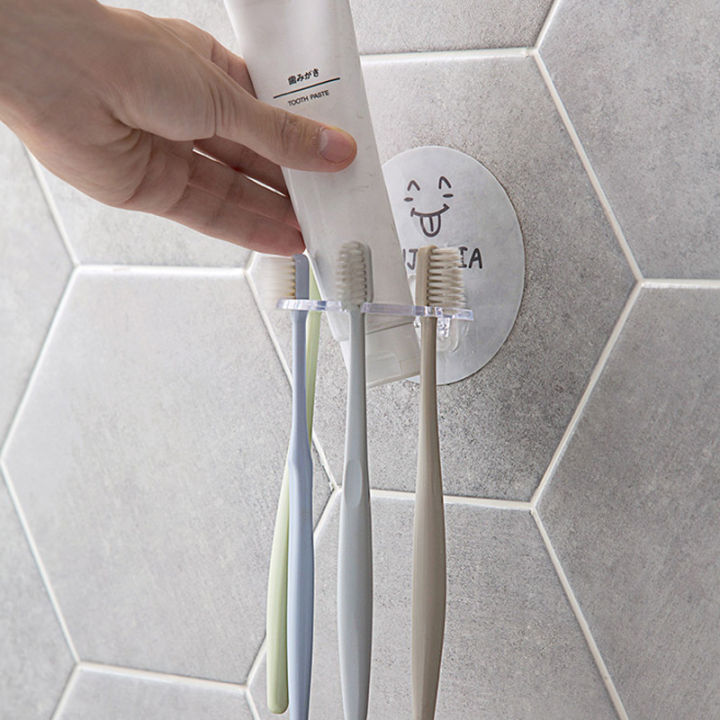 Self-adhesive%20Toothbrush%20Holder%20Wall%20Mount%20Toothpaste%20Dispenser%20Storage%20Squeezer%20Shelves%20Shaver%20Holder%20Bathroom%20Accessories%20-%20Image%207