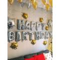 Happy Birthday Silver & Golden Theme Set For Birthday Decoration and Celebrations,-(K.S.). 