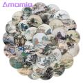 Fun Vibrant Art Stickers 60pcs Aesthetic Landscape Painting Stickers for Scrapbooking Laptops Bottles Creative Art Decals for Southeast Asian Buyers. 