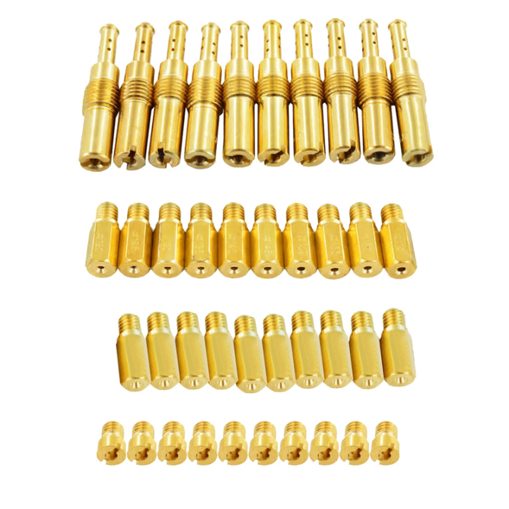 For Carburetor 30Pcs Main +10Pcs Slow/Pilot Jet Set 120 125 130 135 140 32 45 48 50 52 55 150 155 Parts