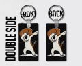 Dabbing Beagle Funny School Bag Keychain. 