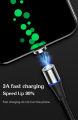 VOTHOON Magnetic Cable Fast Charging Cable Micro USB Type c & i OS Phone 3A Fast Charging With Data Transfer 7 Pin Connector 360 Degree Rotation LED Indication  1 Meter Length  2 Meter Length. 