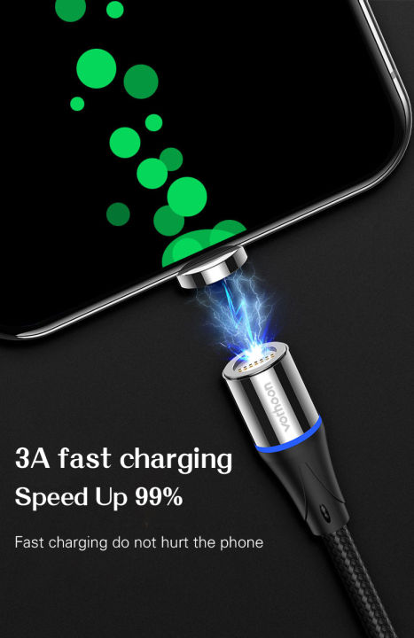 VOTHOON%20Magnetic%20Cable%20Fast%20Charging%20Cable%20Micro%20USB%20Type%20c%20&%20i%20OS%20Phone%203A%20Fast%20Charging%20With%20Data%20Transfer%207%20Pin%20Connector%20360%20Degree%20Rotation%20LED%20Indication%20%201%20Meter%20Length%20%202%20Meter%20Length%20-%20Image%205