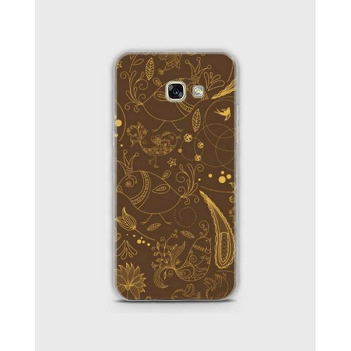 Samsung A530, A5 2017 Cover In Hybrid Soft Case Cover Tpu Brown Floral Print - 1Cover2168-