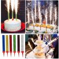 Pack of 6 Large Size Birthday Party Wedding Celebration Cake Sparkling Candles Supplies for Birthday / Festival Sparklers. 