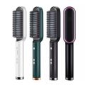2-in-1 Hair Straightener Brush – Fast Heating, Anti-Scald, Ceramic Hot Comb, Auto Shutoff – for Women & Girls. 