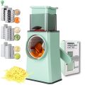 Tabletop Hand Chopper Rotating Manual Vegetable Slicer Machine 3 Blades | Vegetable Cutter & Onion / Fruit Slicer | All in One Chopper for Household Kitchen Cheese Grater. 