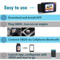 Upgraded Version MAOZUA Bluetooth OBD2 Scan Tool Check Engine Light Diagnostic  Code Reader for Android Devices. 